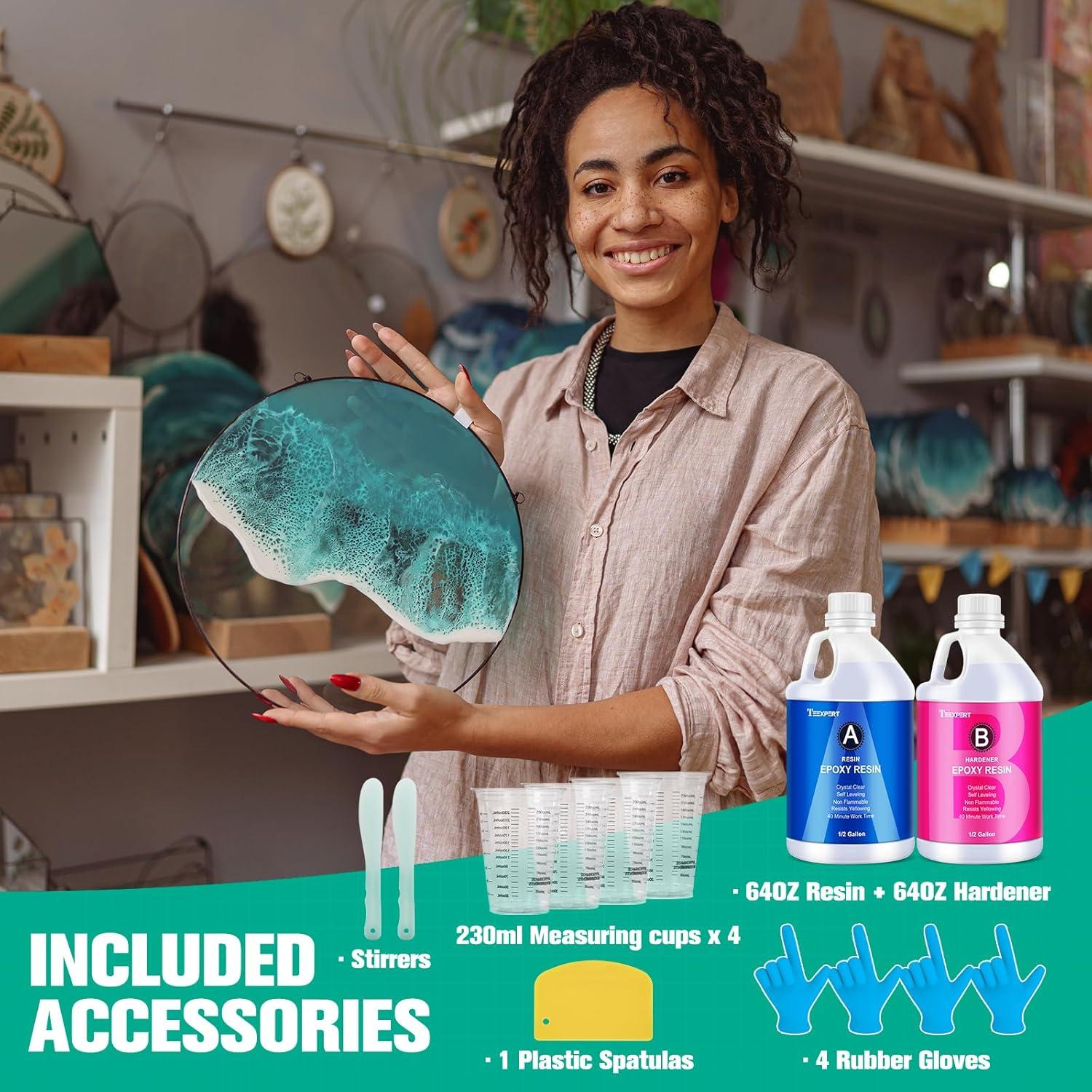 Resina Epóxica Cristalina Teexpert 1 Galón Kit No Tóxica