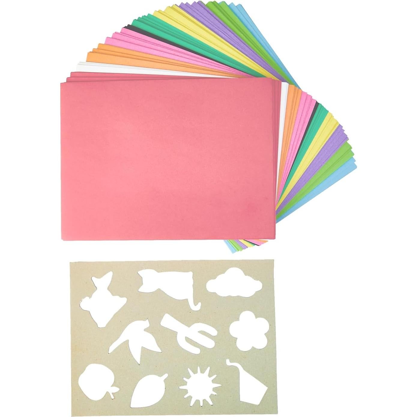 Papel de Construcción Ligero Colorations 300 Hojas 10 Colores