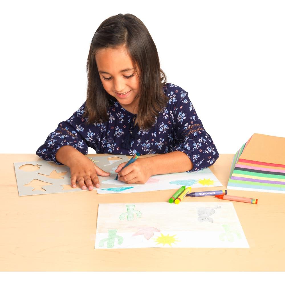 Papel de Construcción Ligero Colorations 300 Hojas 10 Colores