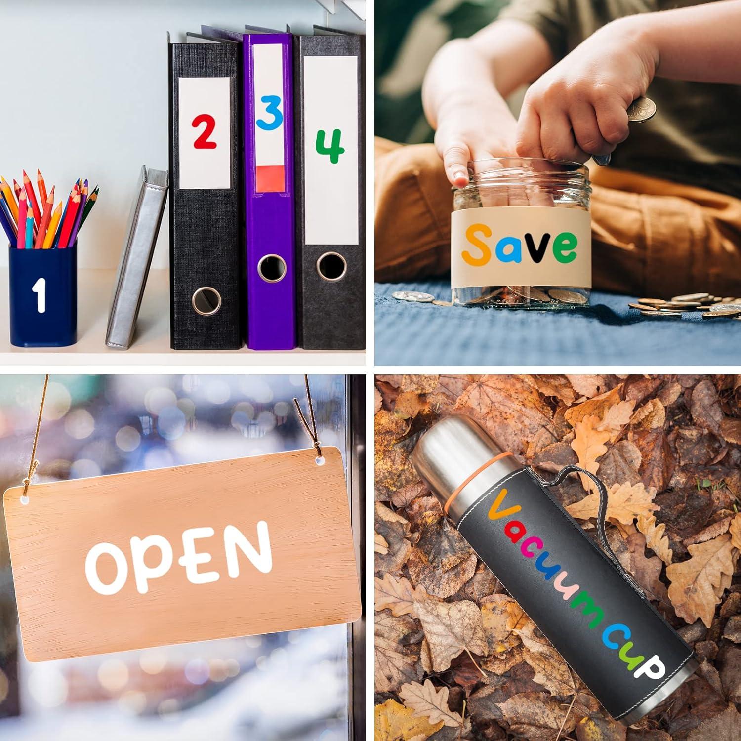 Calcomanías de Letras Dizdkizd 12 Hojas 960 Caracteres Impermeables