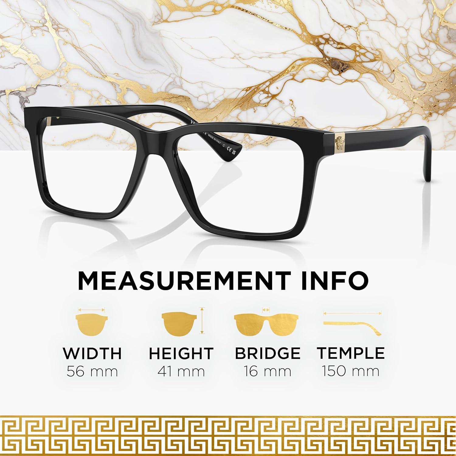 Gafas Versace VE3328 No Polarizadas para Hombres - Acetato Negro