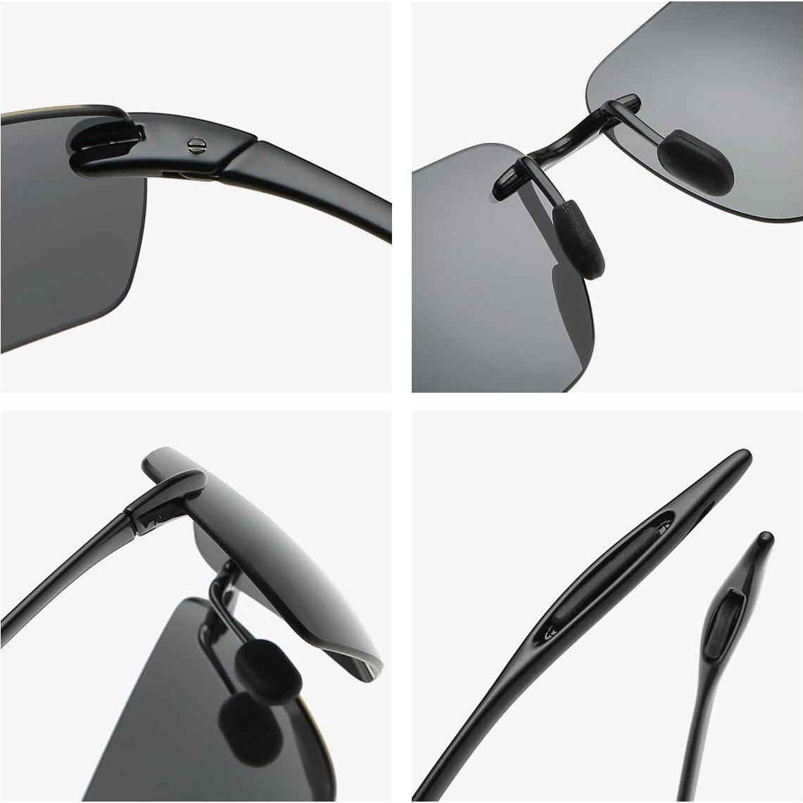 Gafas de sol polarizadas YIMI UV400 sin montura para hombres y mujeres