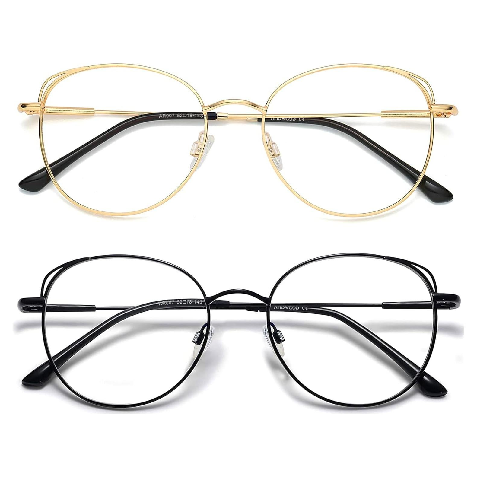 Gafas de Luz Azul ANDWOOD Mujeres Ojos de Gato 2 Paquete