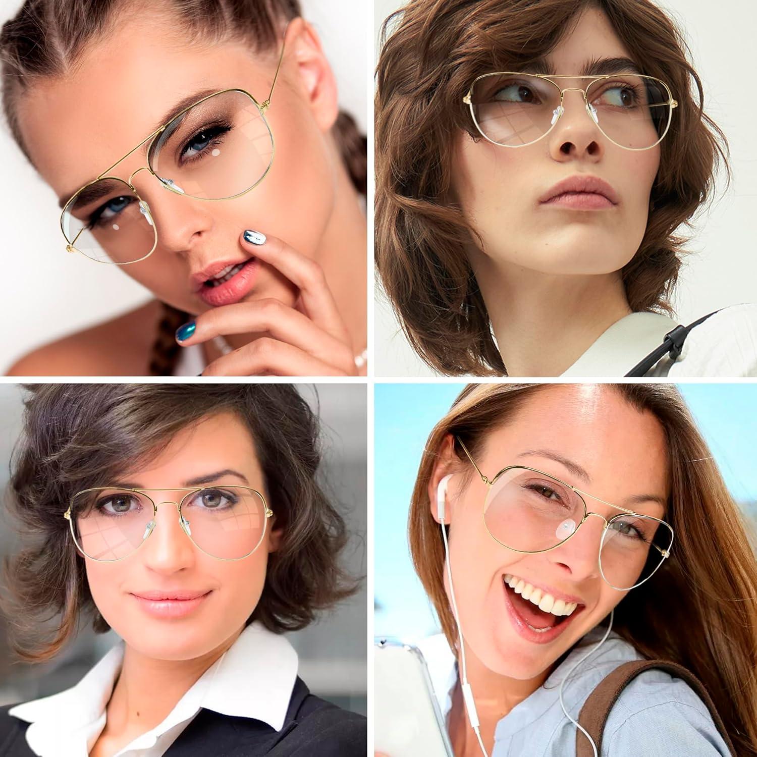 Gafas de Sol Aviador SunnyPro Lente Claro Marco Plateado UV400