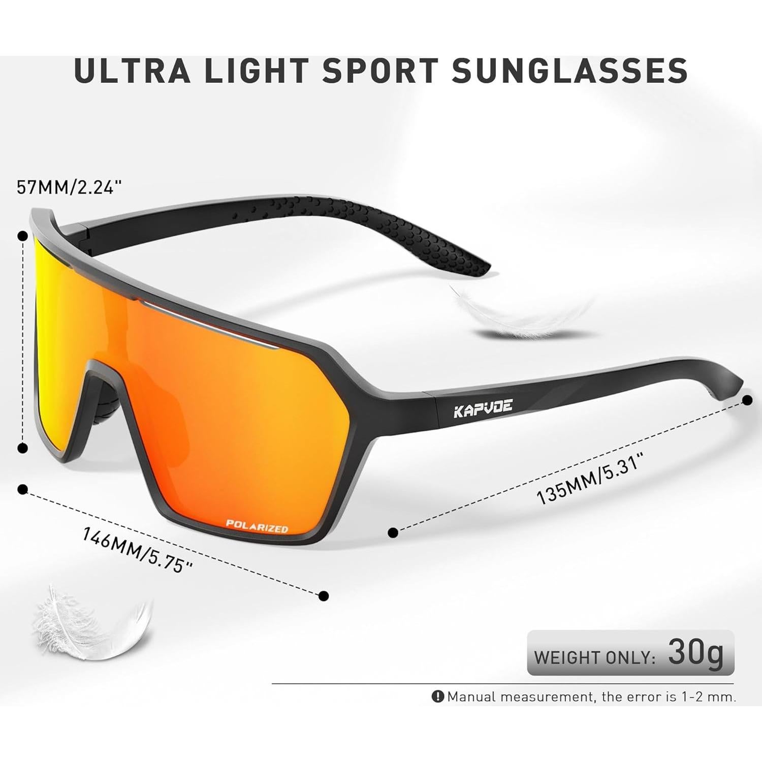 Gafas de Ciclismo Polarizadas KAPVOE K335 UV400 Ajustables