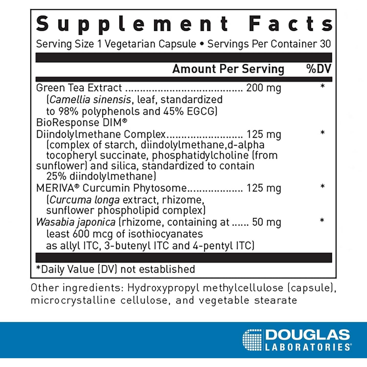 Suplemento DIM Mejorado Douglas Laboratories - 30 Cápsulas Vegetarianas
