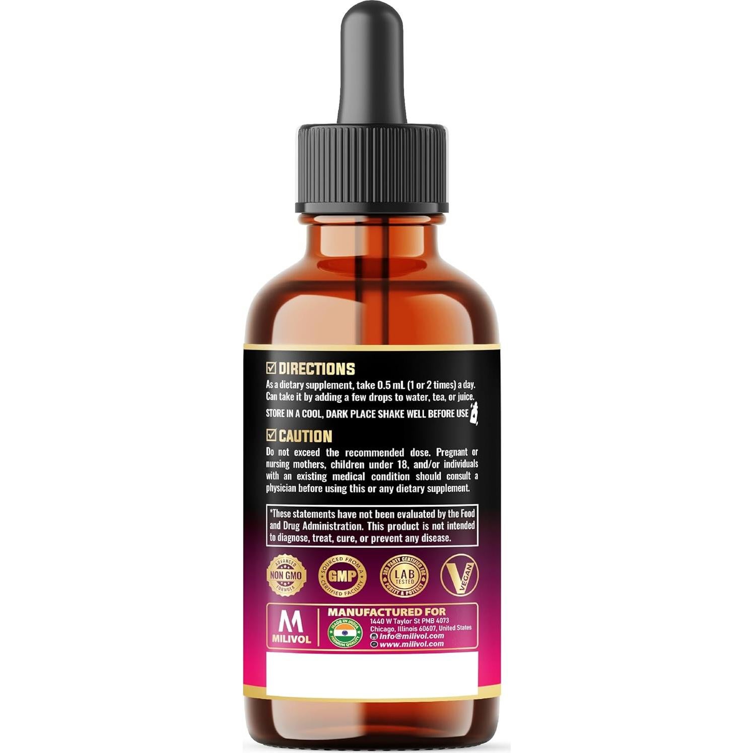 Gotas Líquidas de Pimienta de Cayena Milivol 30ml - Soporte Cardiaco e Inmunológico