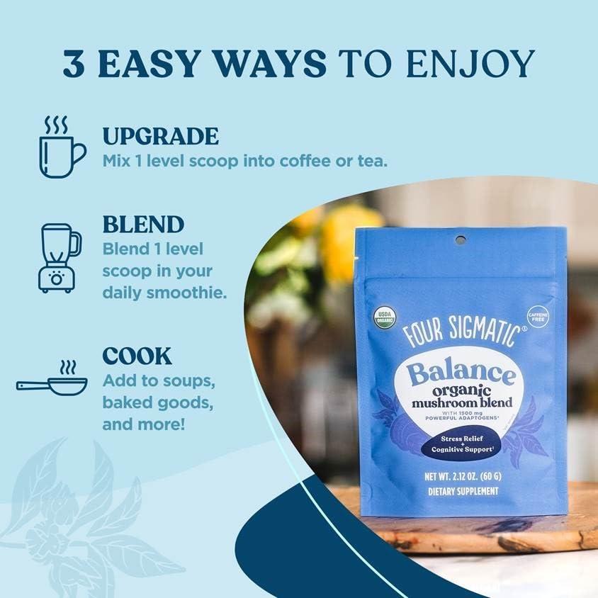 Mezcla de Adaptógenos Four Sigmatic con Ashwagandha 60g