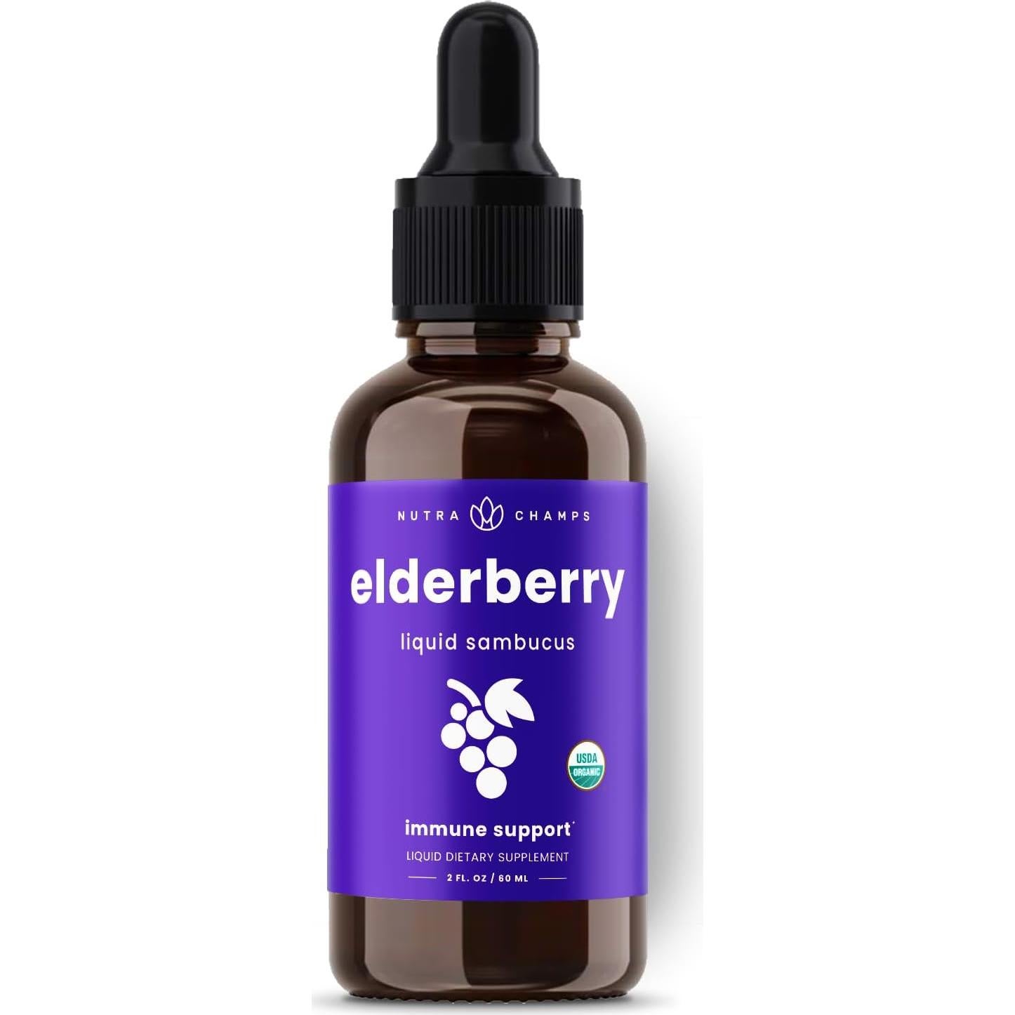 Jarabe de Saúco Negro NutraChamps 60ml - Antioxidante Sin Azúcar