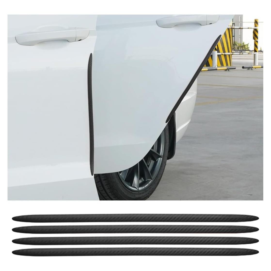 4 Protectores de Bordes de Puerta de Coche Bittwee Negro