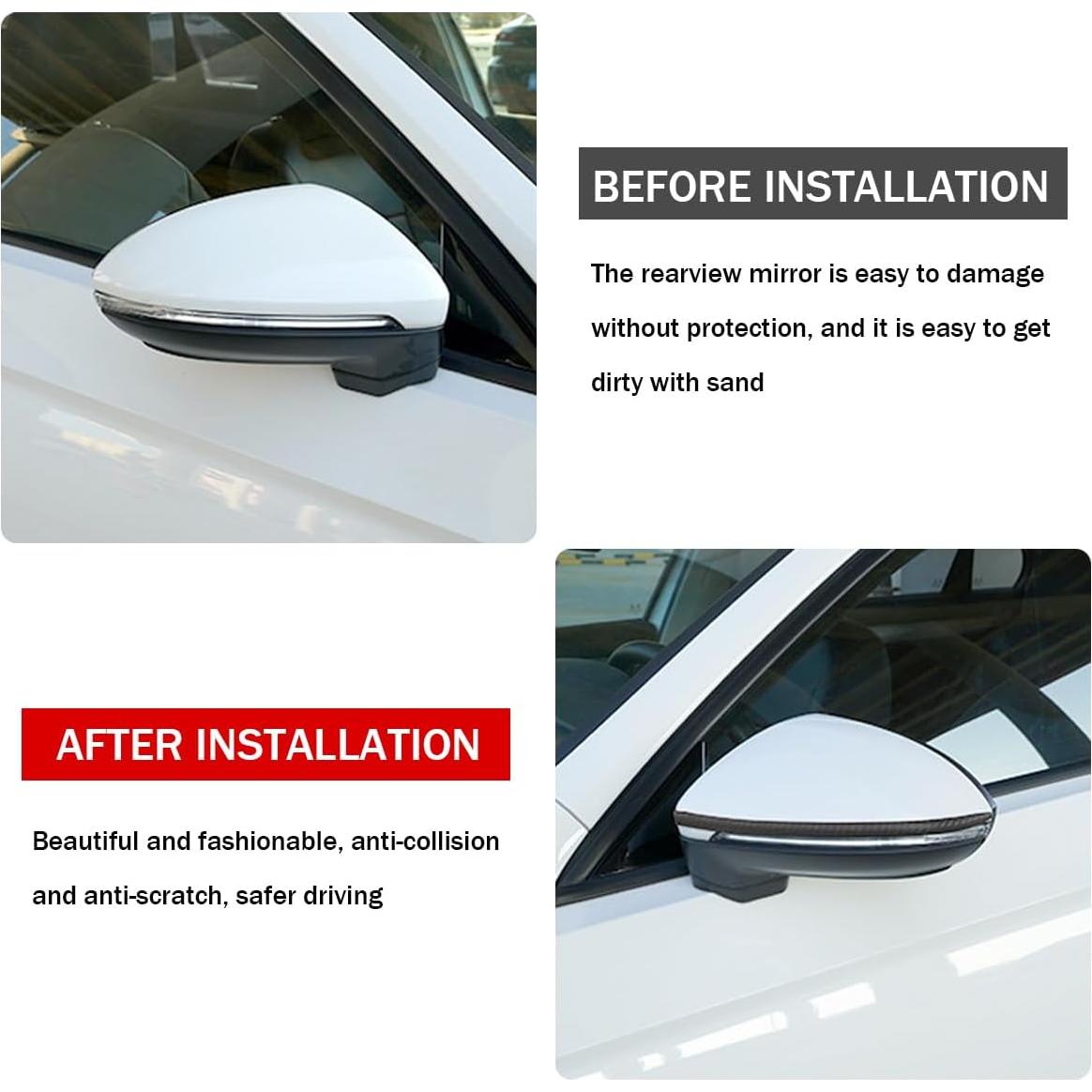 4 Protectores de Bordes de Puerta de Coche Bittwee Negro