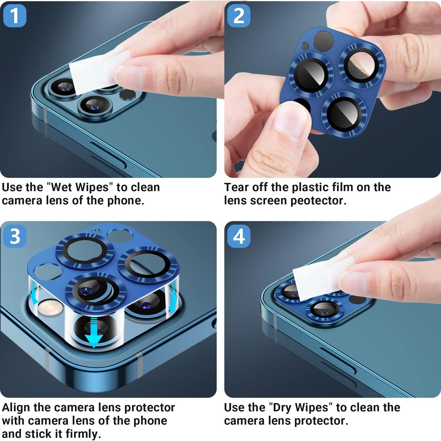 Protector de Lente de Cámara AFARER para iPhone 12 Pro Max - Oro