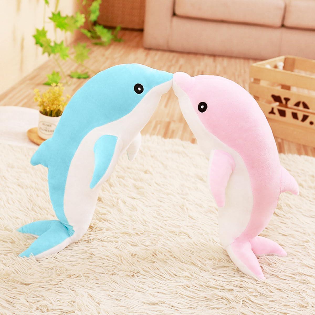 Almohada de Peluche Delfín Gigante Kekeso 70cm Azul