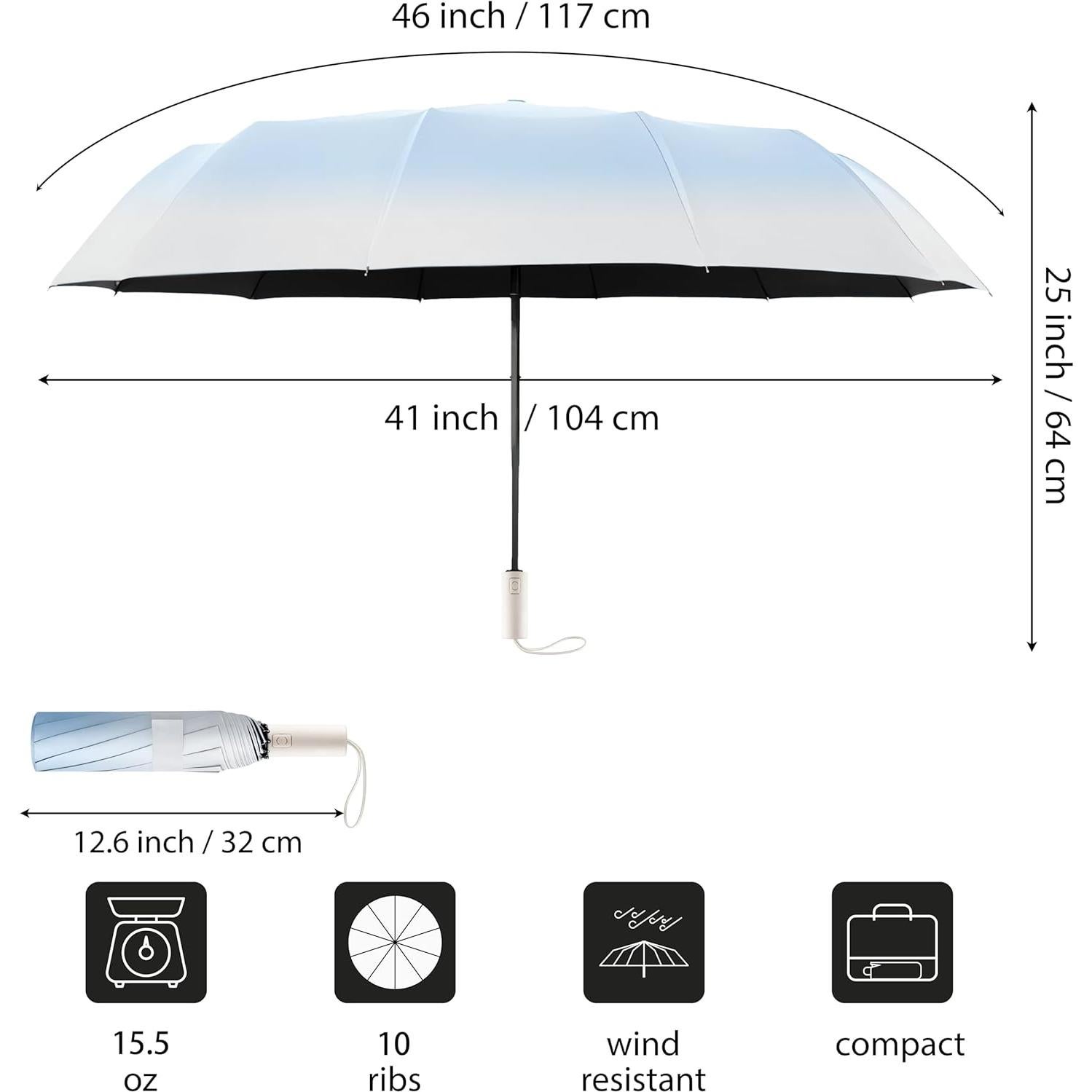 Mini Paraguas Compacto UV 50+ Xiuying Feng 90 cm Ligero
