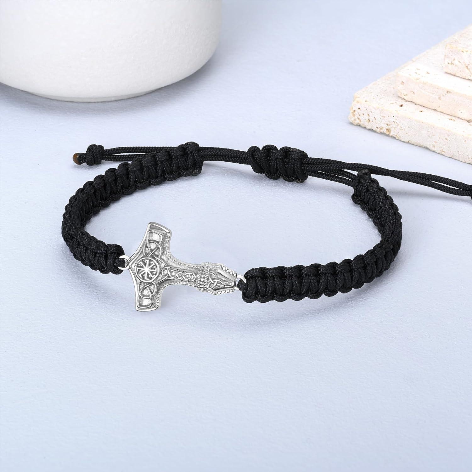 Pulsera de Martillo de Thor JENDEAR SHINE en Plata 925 Ajustable