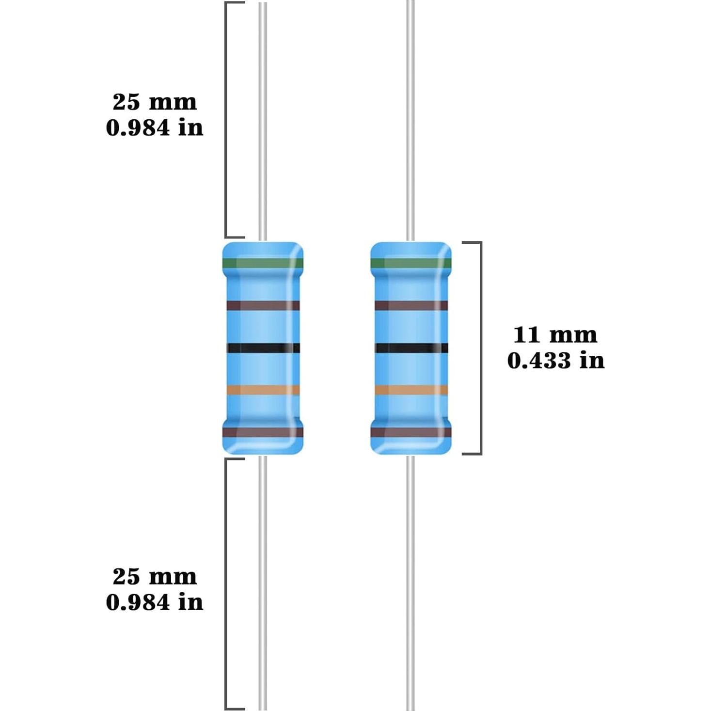 Kit de Resistencias de Película Metálica ALLECIN 25 Valores 1W