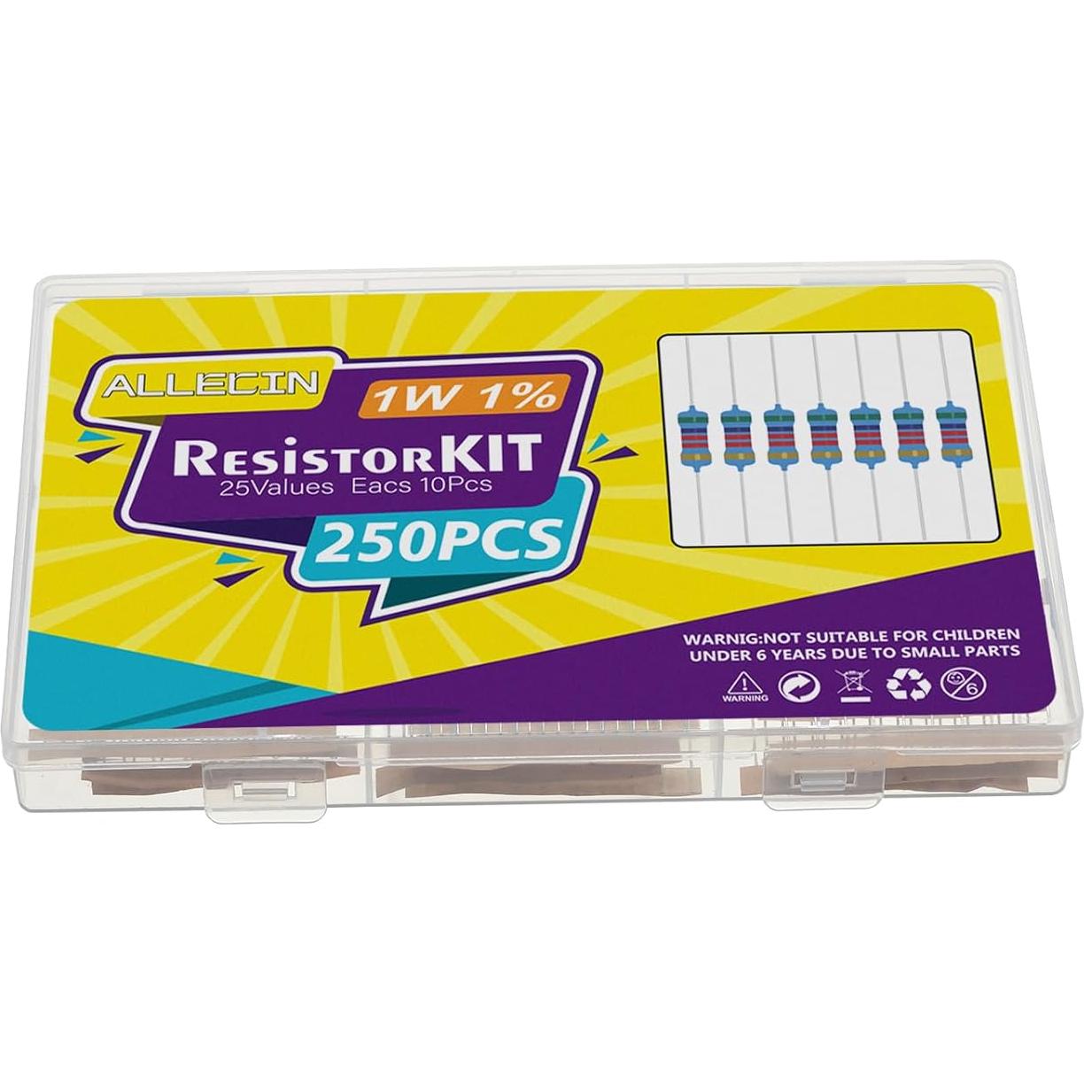 Kit de Resistencias de Película Metálica ALLECIN 25 Valores 1W