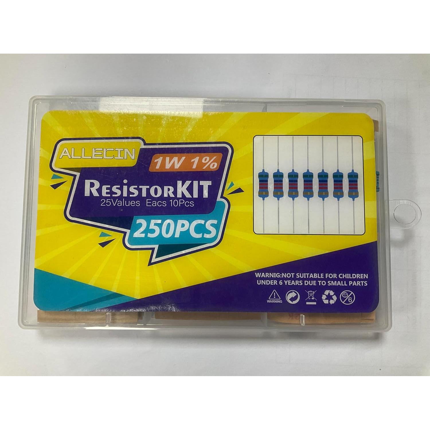 Kit de Resistencias de Película Metálica ALLECIN 25 Valores 1W
