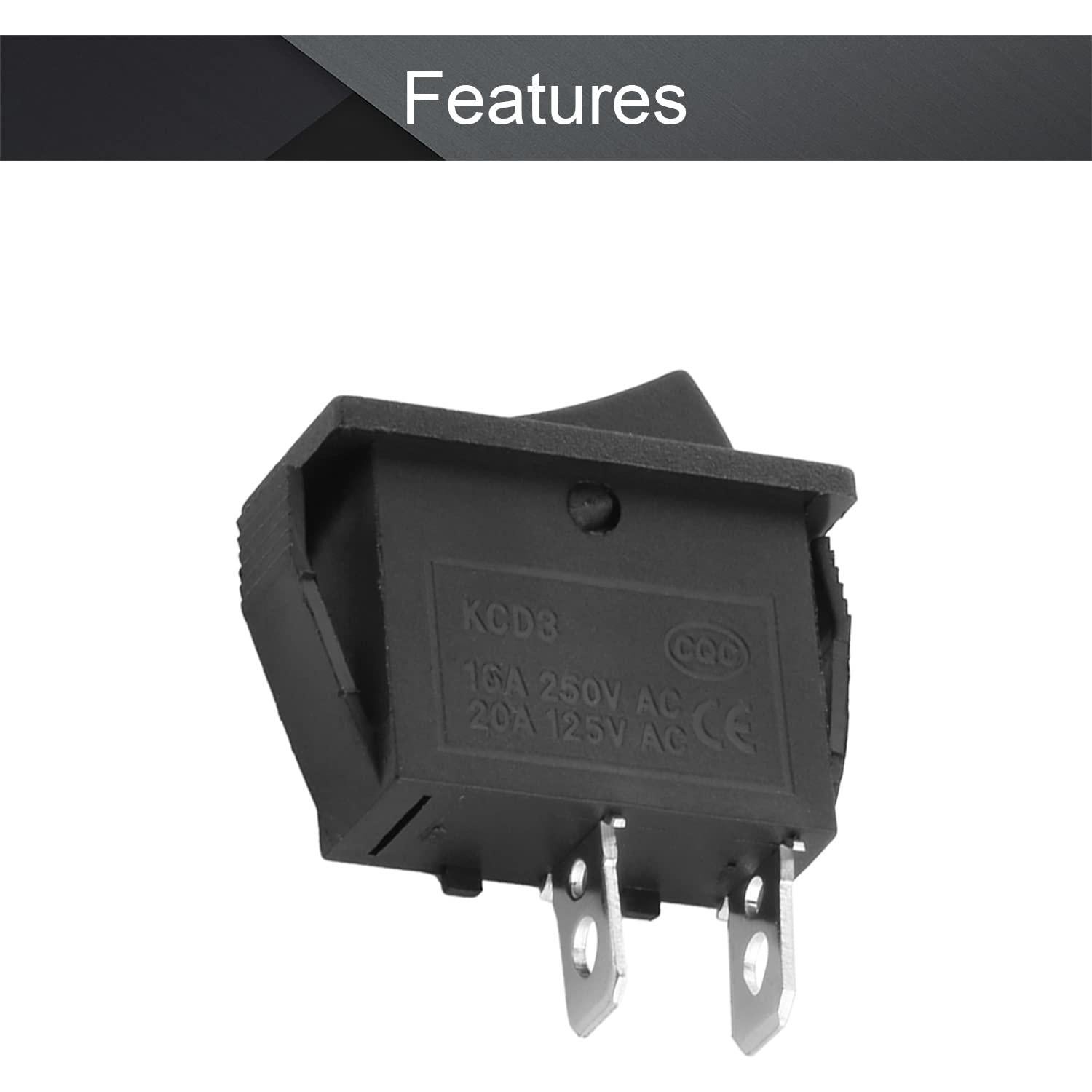 5 Interruptores de Palanca ON/OFF 2 Pines 12V 250V Mriuuod