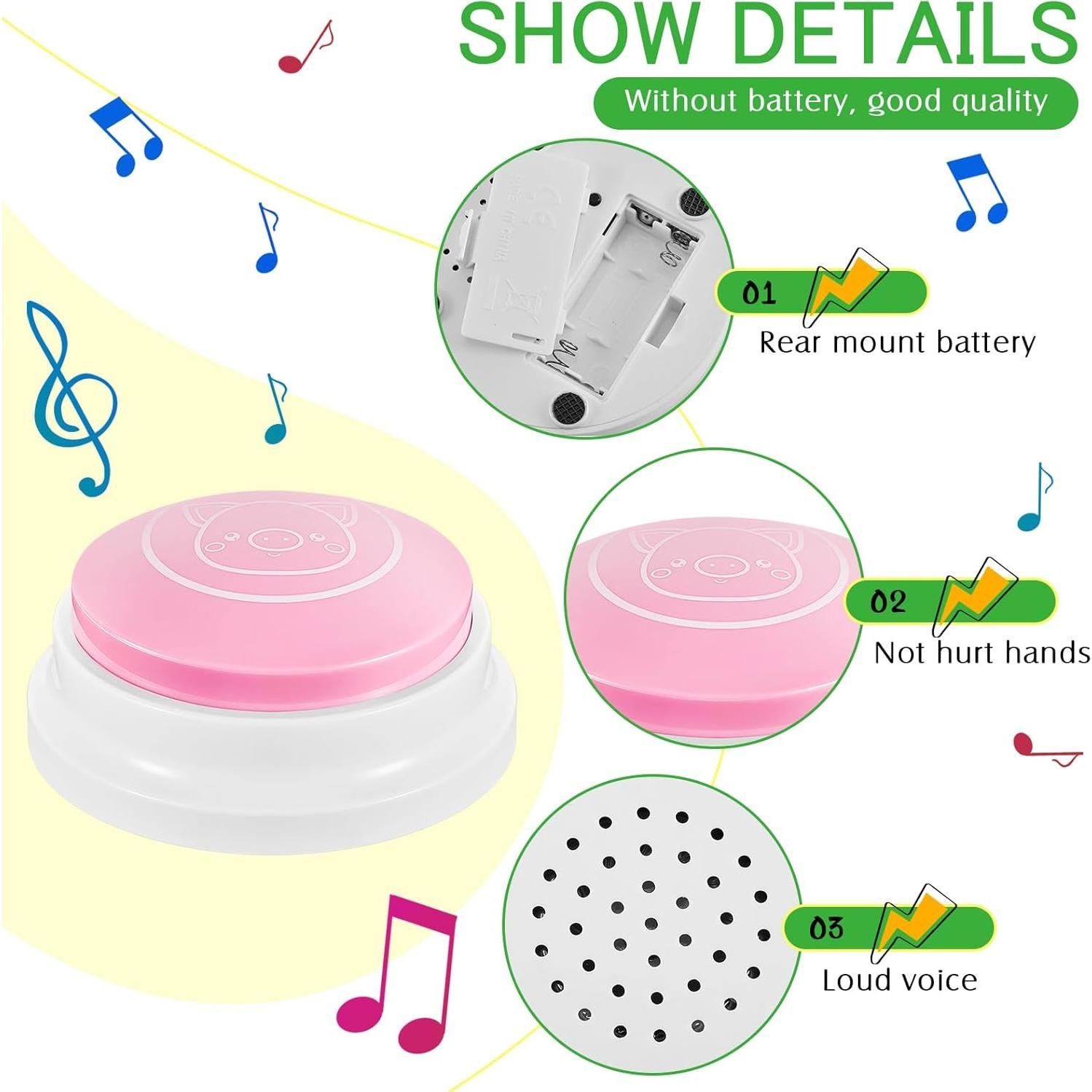 Botones de Sonido de Animales Syhood - 8 Pcs para Juegos