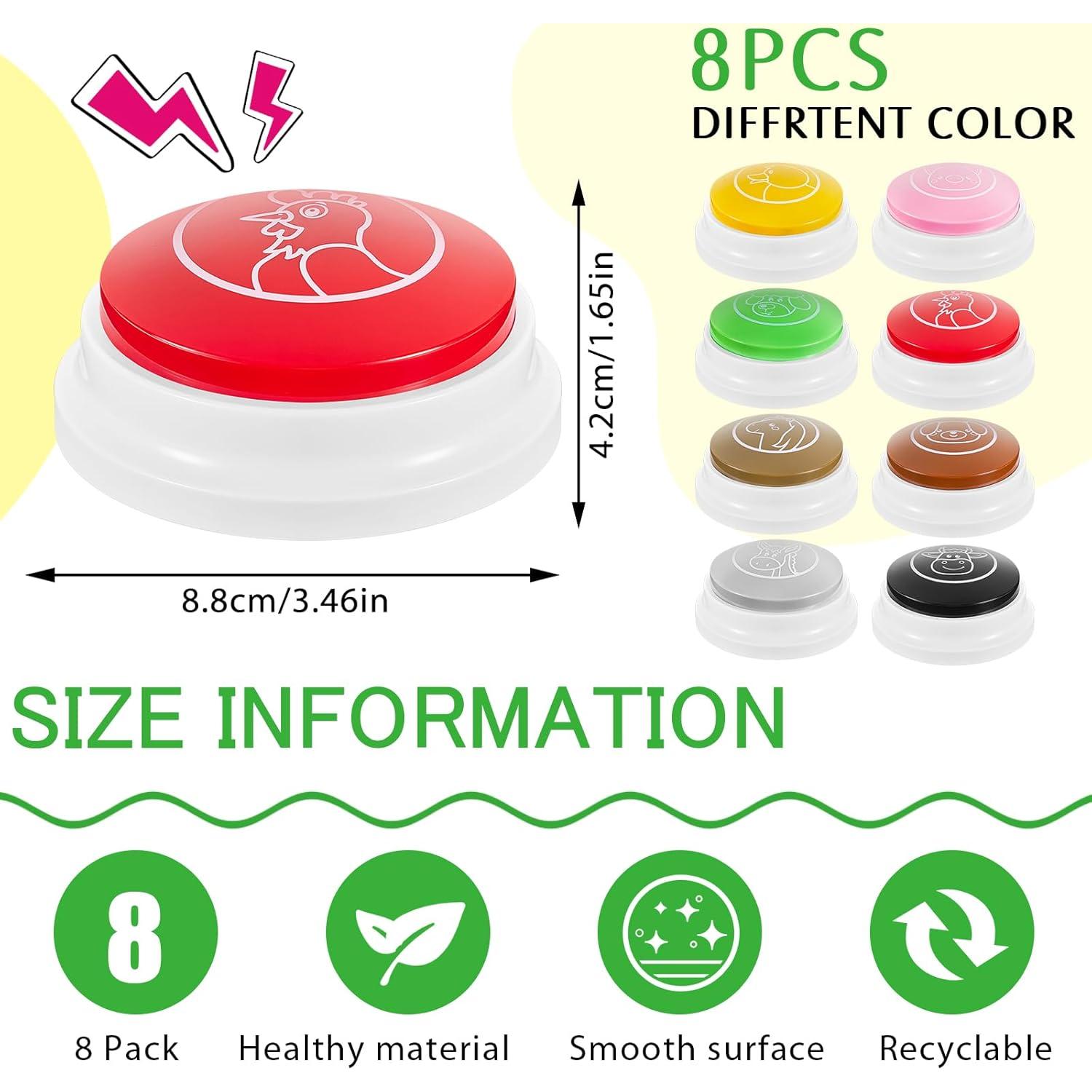 Botones de Sonido de Animales Syhood - 8 Pcs para Juegos