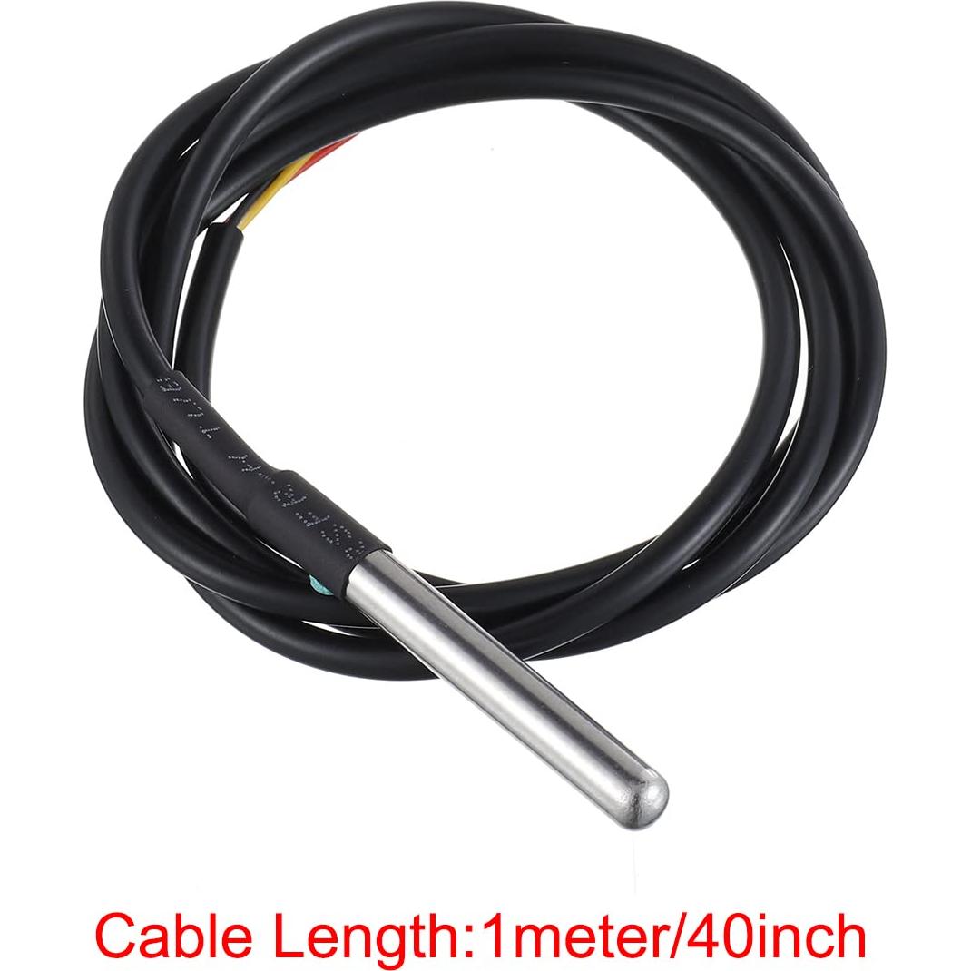 Sensor de Temperatura BOJACK DS18B20 1M Acero Inoxidable - 2 Piezas