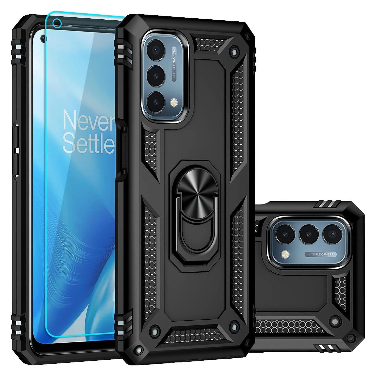 Funda Protectora Grado Militar para OnePlus Nord N200 5G - Negro