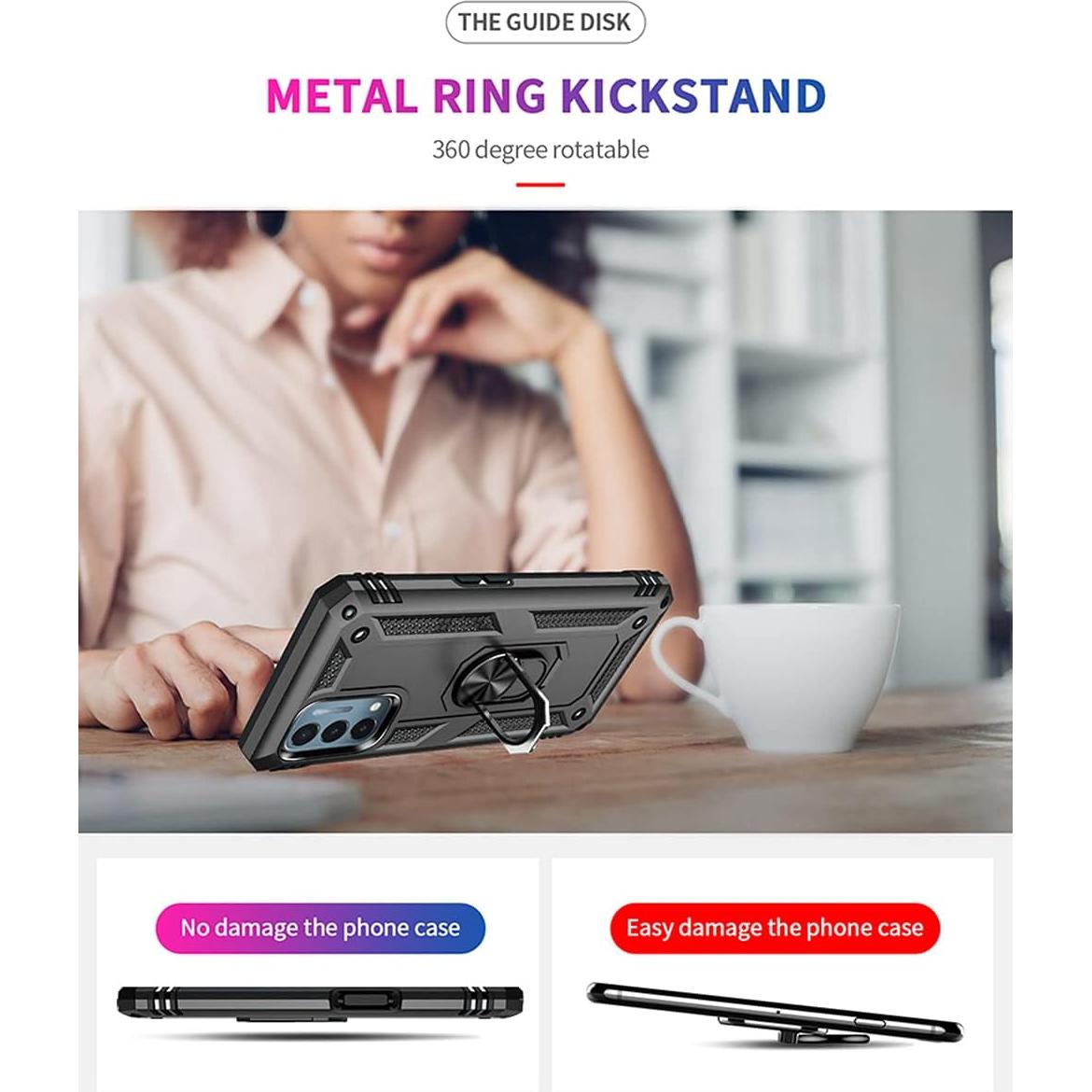 Funda Protectora Grado Militar para OnePlus Nord N200 5G - Negro