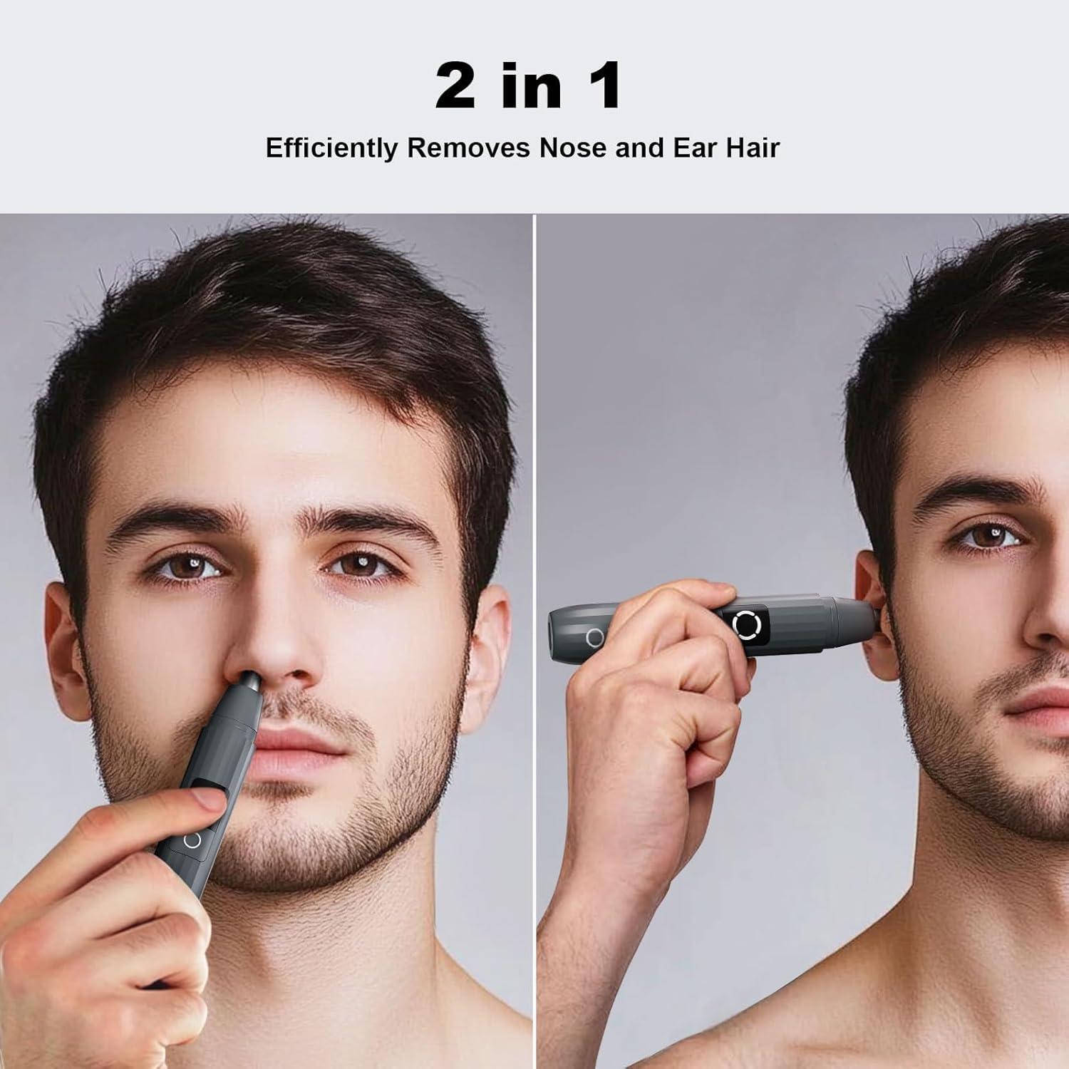 Recortadora de Cabello de Nariz y Oído JISHO USB Tipo-C Impermeable