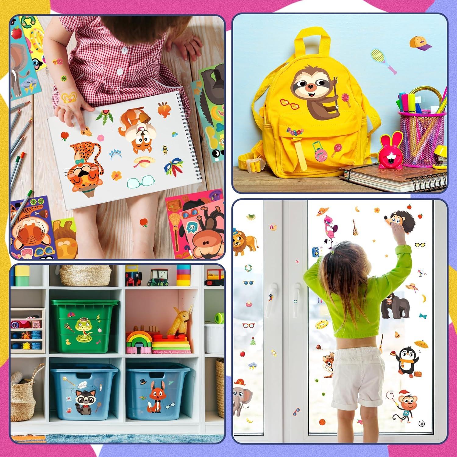 Stickers de Caras de Animales Sinceroduct - 100 Hojas DIY