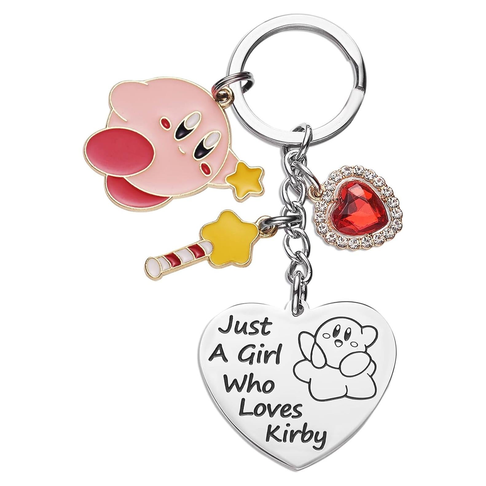 Llavero Kirby Acero Inoxidable 3.5cm Regalo para Chicas