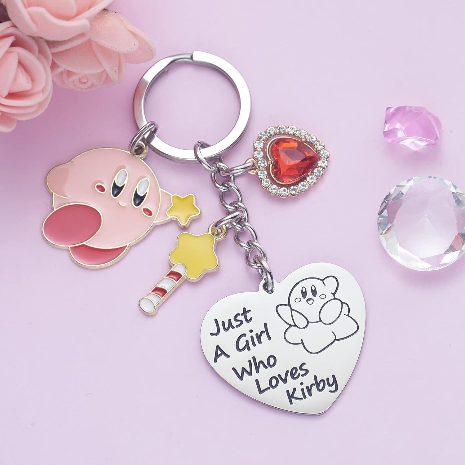 Llavero Kirby Acero Inoxidable 3.5cm Regalo para Chicas