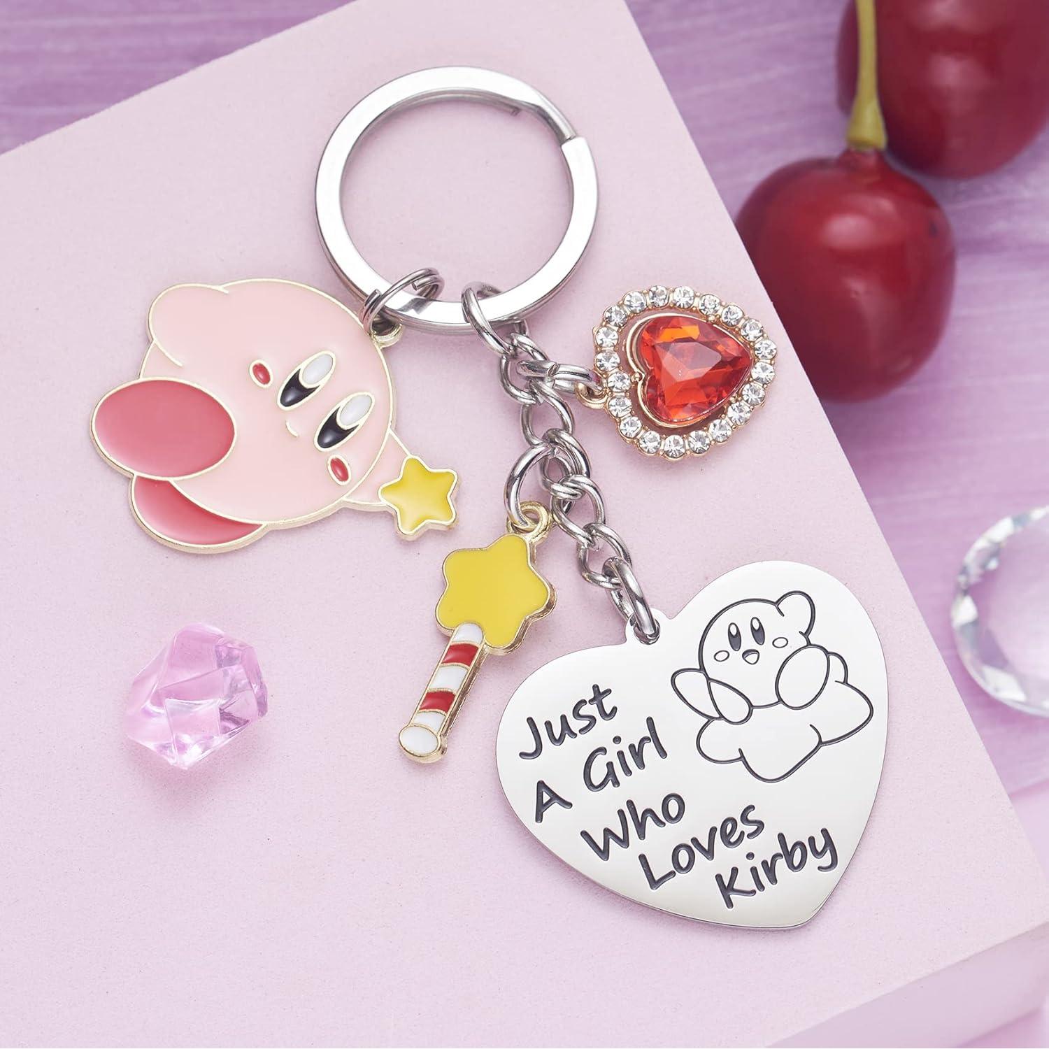 Llavero Kirby Acero Inoxidable 3.5cm Regalo para Chicas