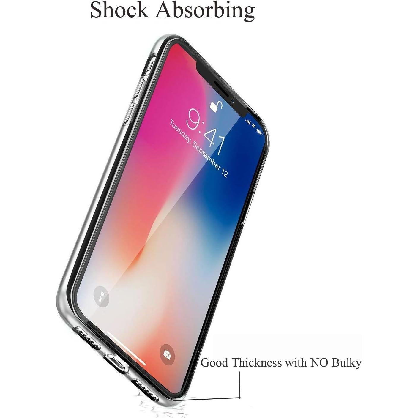 Funda Unov para iPhone Xs/X Transparente Dinosaurio TPU Delgado