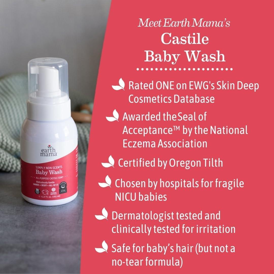 Jabón Espumoso Orgánico Earth Mama 185ml Sin Fragancia