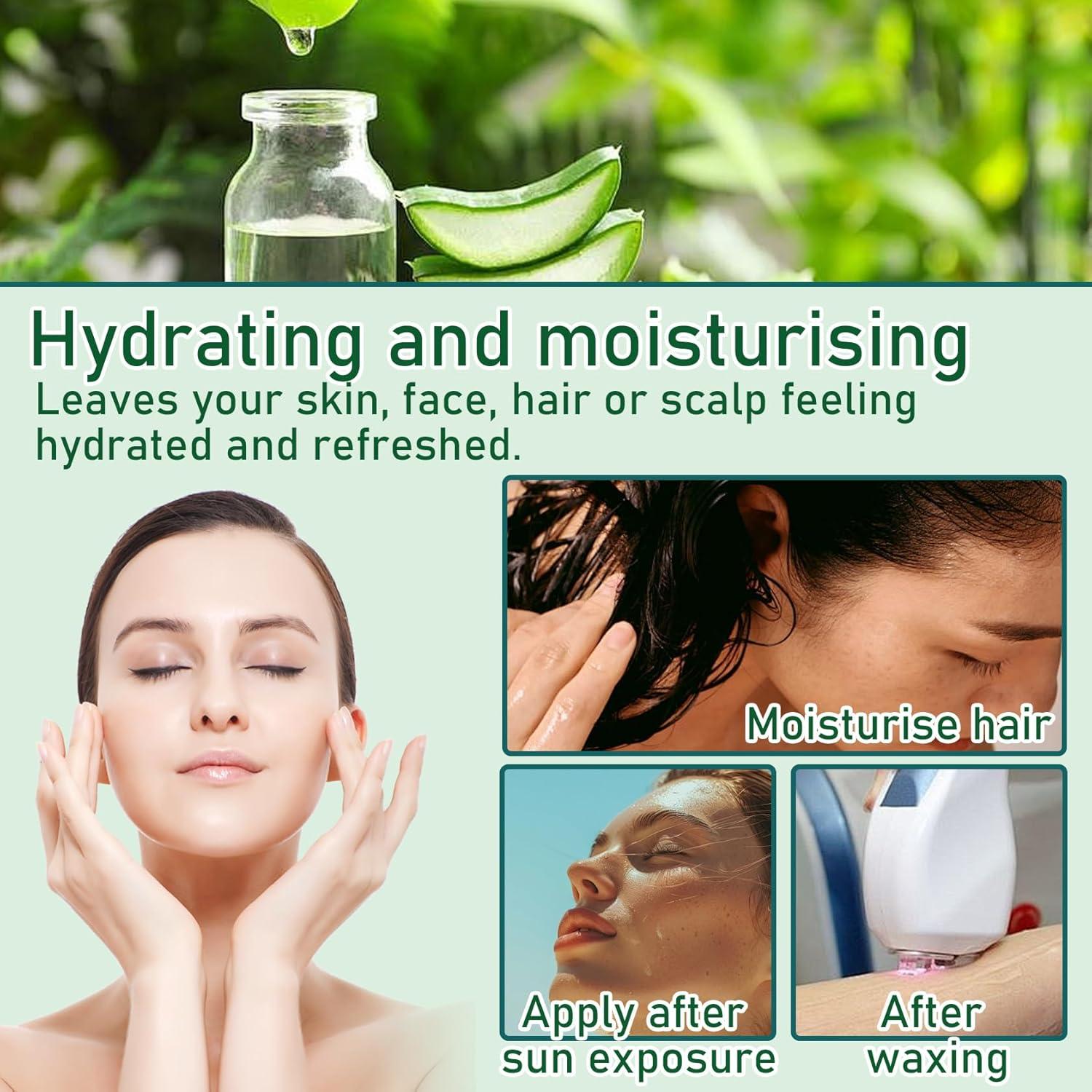 Gel de Aloe Vera Puro LingHaoLH 249.6 g Hidratante Facial