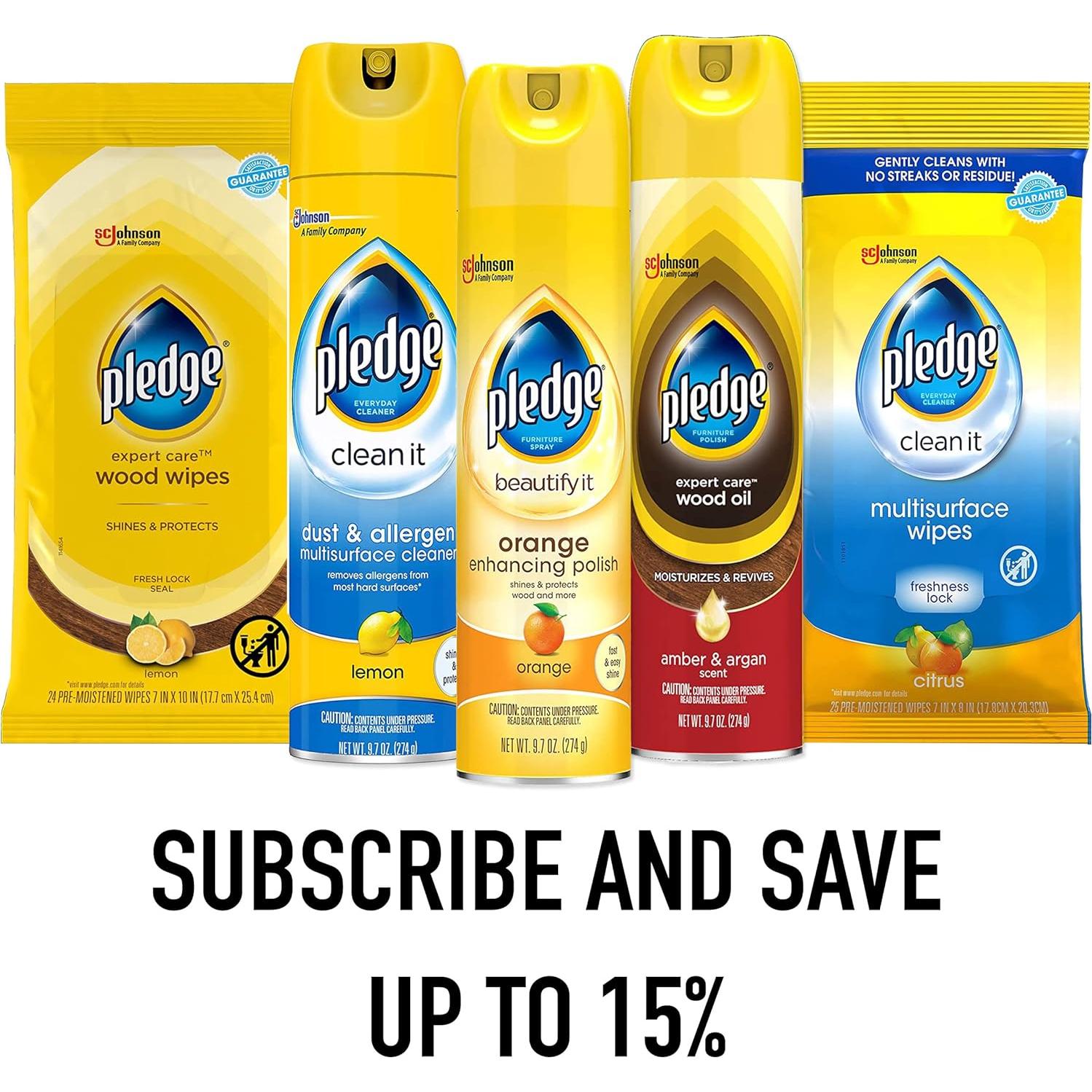 Aceite Hidratante para Madera Pledge 274g - Spray Revitalizante