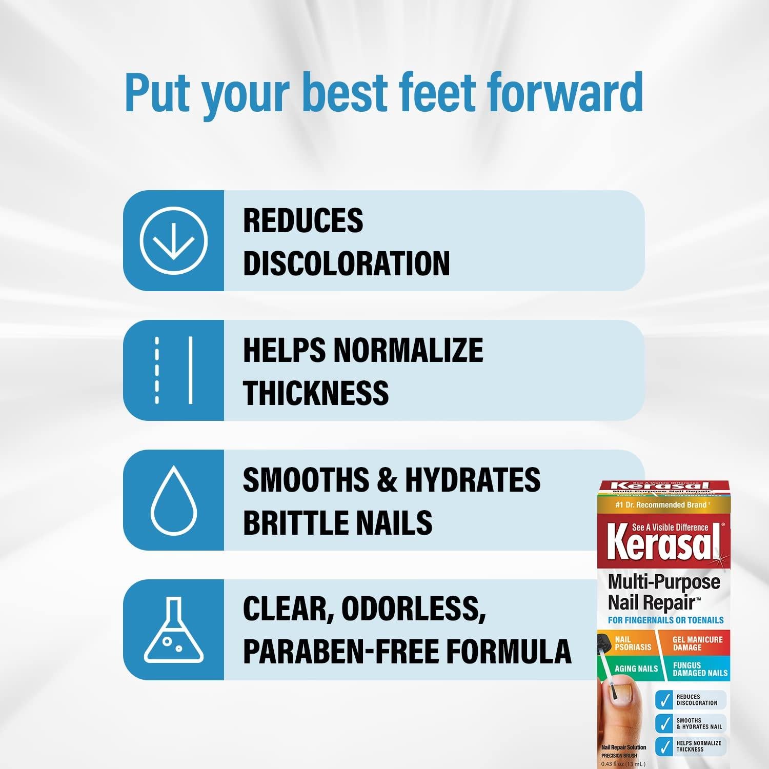 Kerasal Reparador de Uñas Multiusos 12.7 ml - Hidratante y Exfoliante