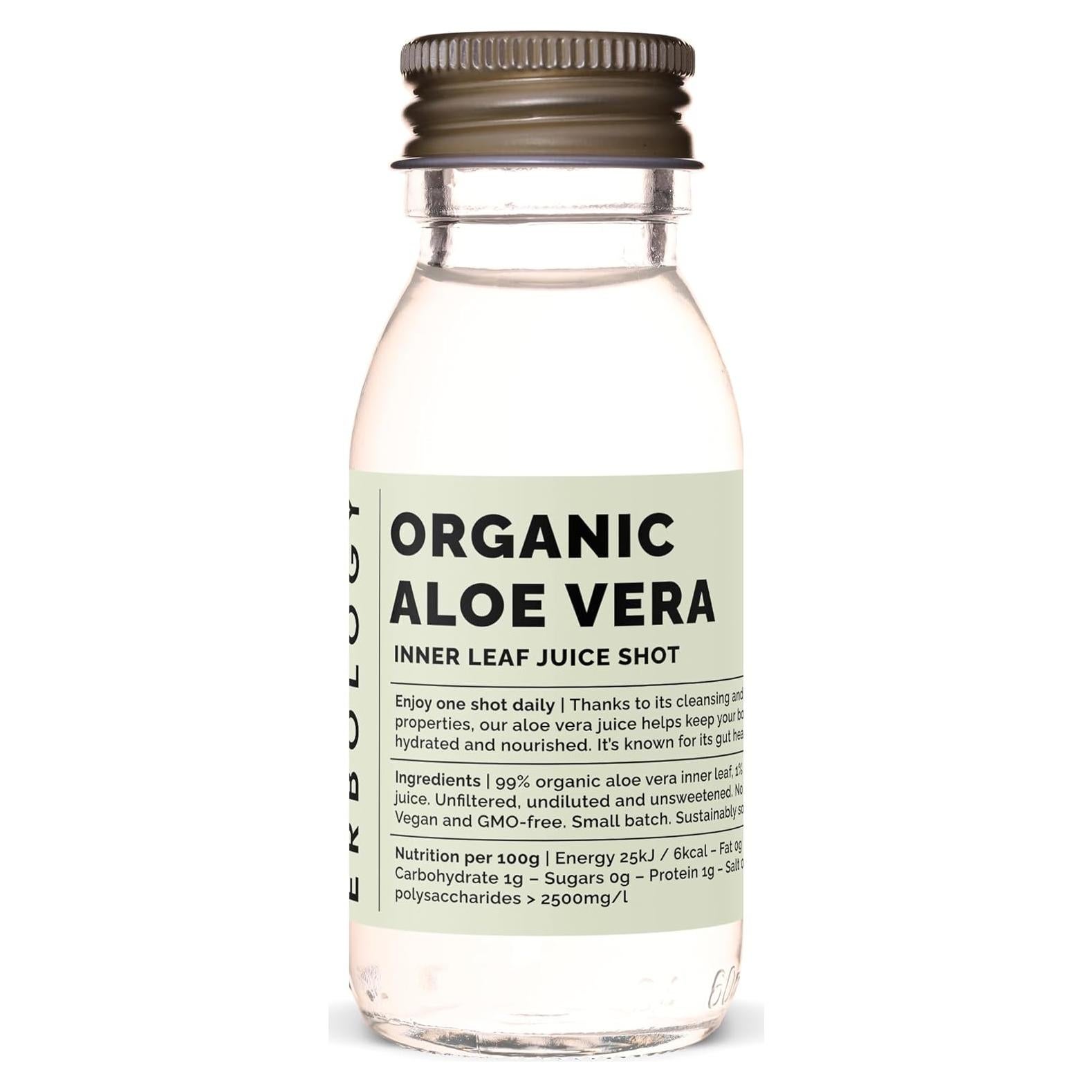 Jugo de Aloe Vera Orgánico Erbology 12 Shots 59.15 ml - Salud Inmunológica