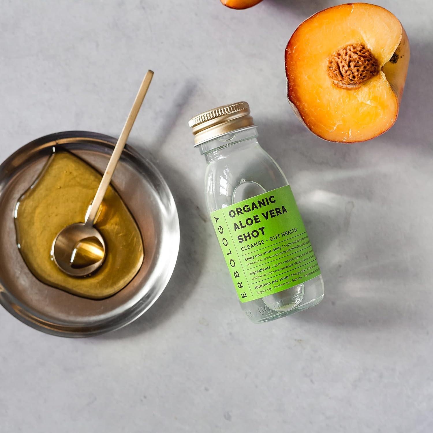 Jugo de Aloe Vera Orgánico Erbology 12 Shots 59.15 ml - Salud Inmunológica