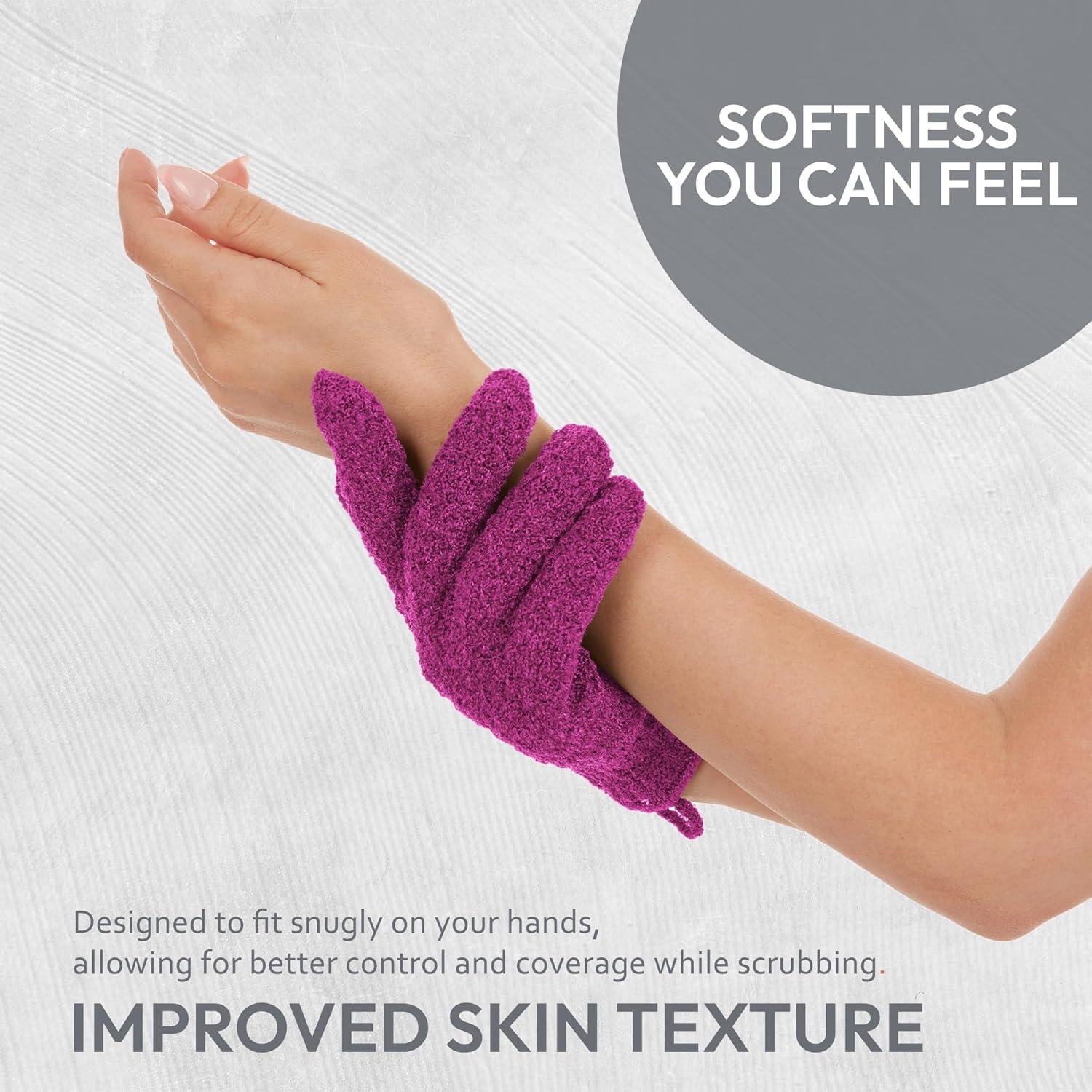 Guantes Exfoliantes The Beauty Project 4 Pares Nylon Multicolor