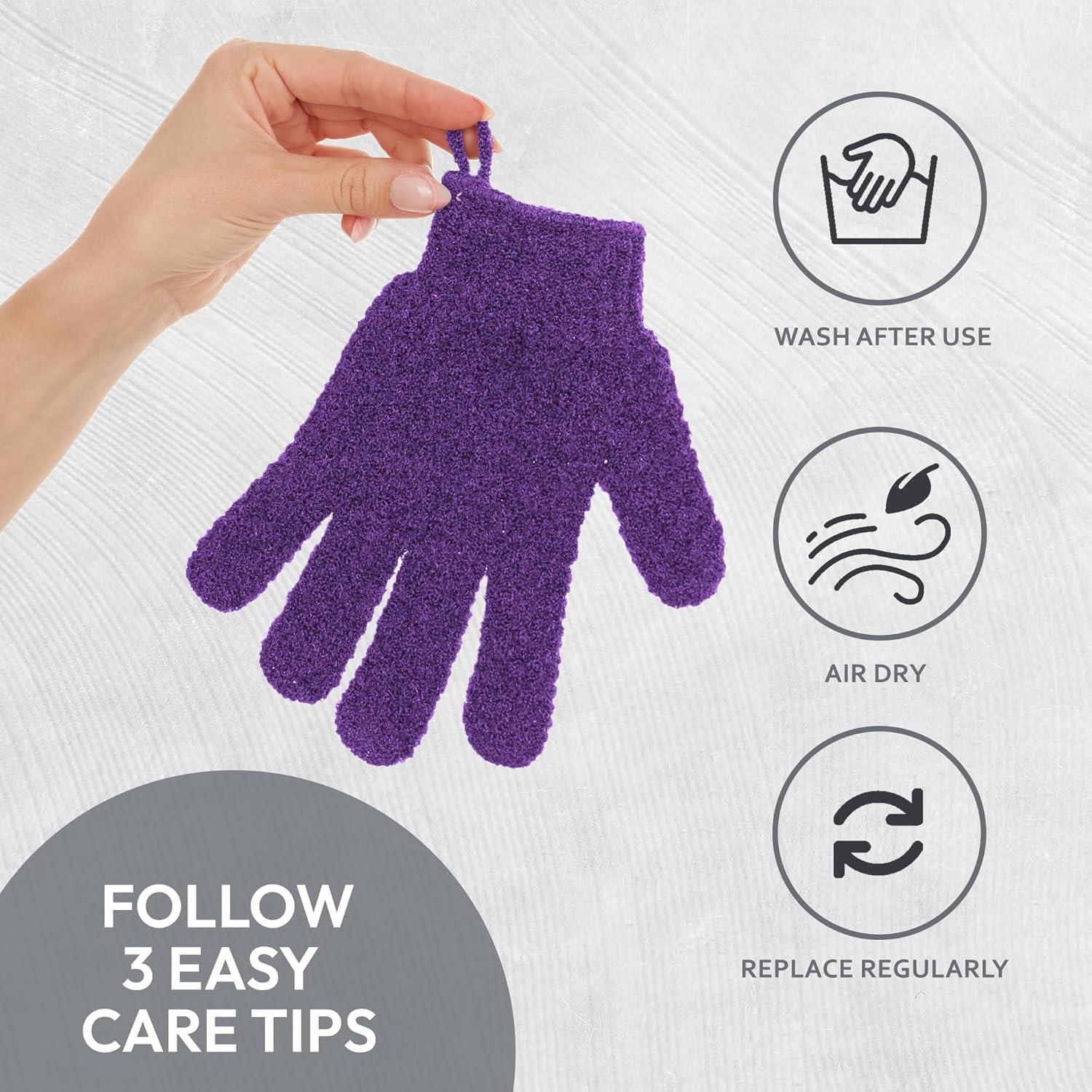 Guantes Exfoliantes The Beauty Project 4 Pares Nylon Multicolor