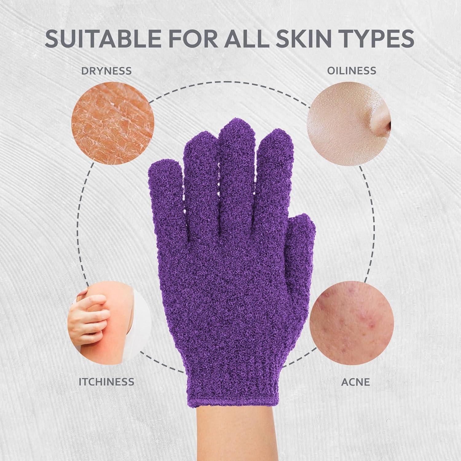 Guantes Exfoliantes The Beauty Project 4 Pares Nylon Multicolor