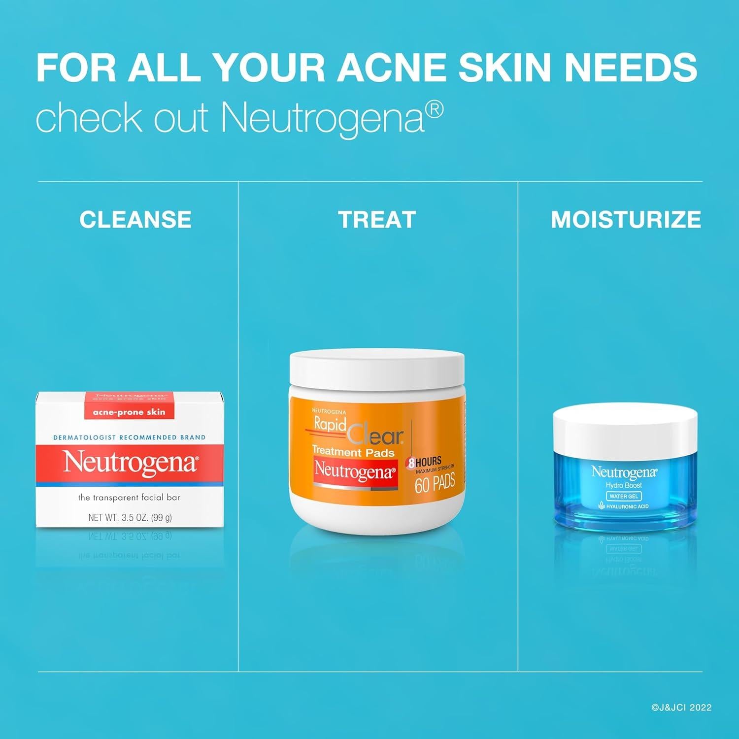 Barra de Limpieza Facial Neutrogena 99.22 g para Acné