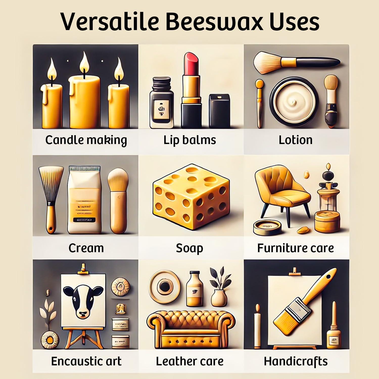 Pellets de Cera de Abeja Amarilla UNOTENA 0.45kg para Velas