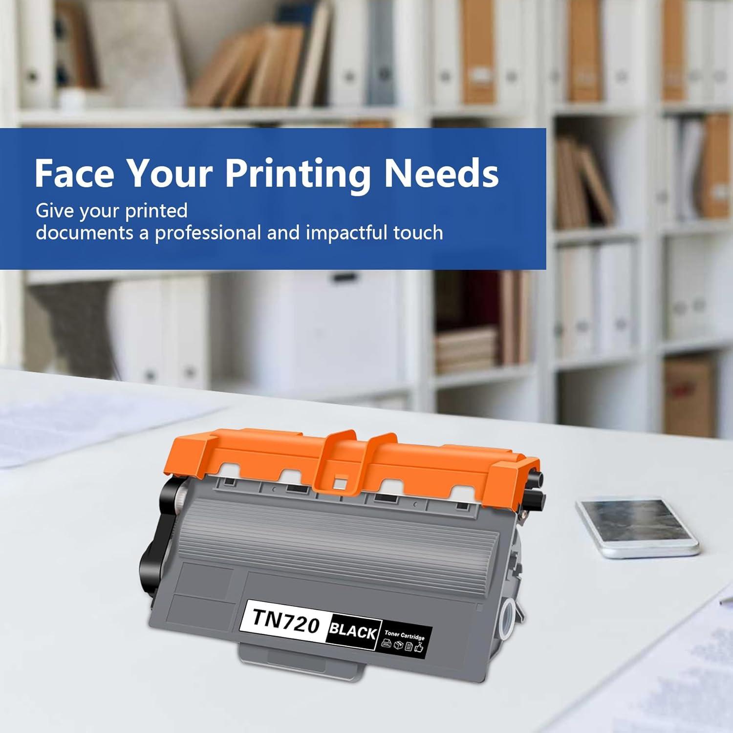 Cartucho de Tóner Negro HIGCOR TN-720 Alto Rendimiento 3500páginas