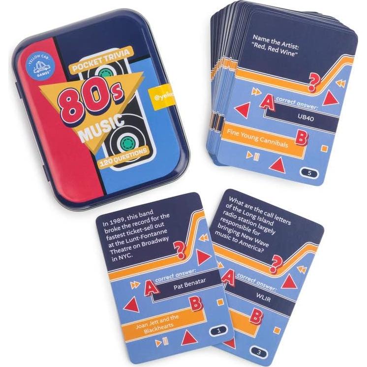 Juego de Trivia Musical de los 80 - Yellow Cab Games - 60 Cartas