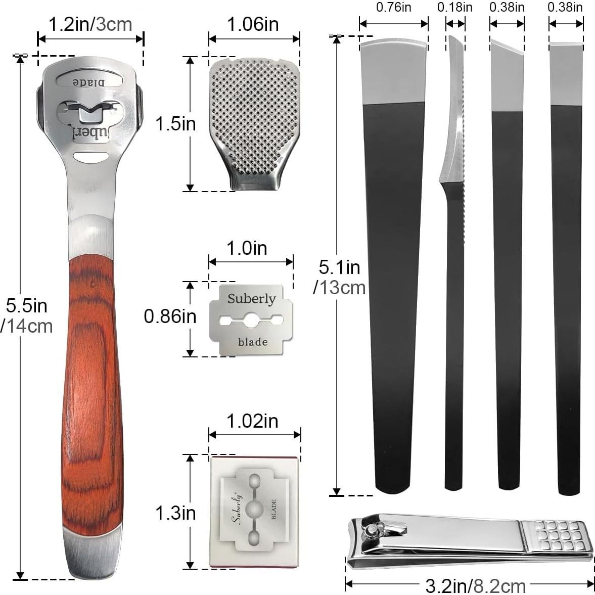 Juego de Raspador de Callos 37 Piezas NZRAQK con Lima y Cuchillas