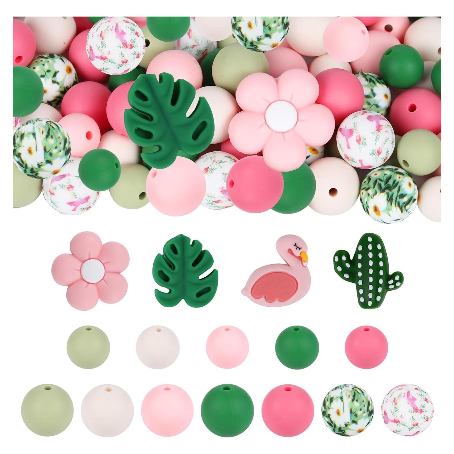 Kit de 120 Perlas de Silicona IESCOO para Manualidades DIY