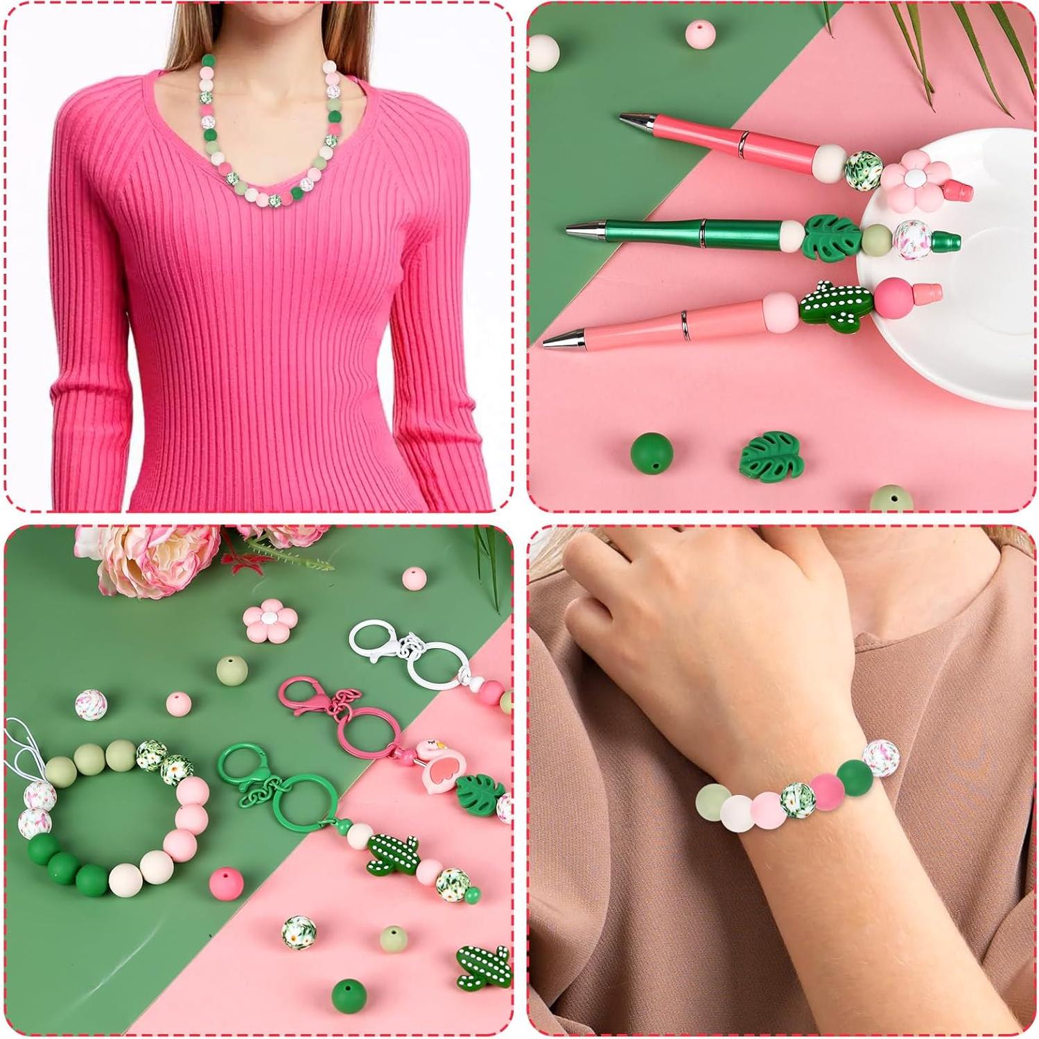 Kit de 120 Perlas de Silicona IESCOO para Manualidades DIY